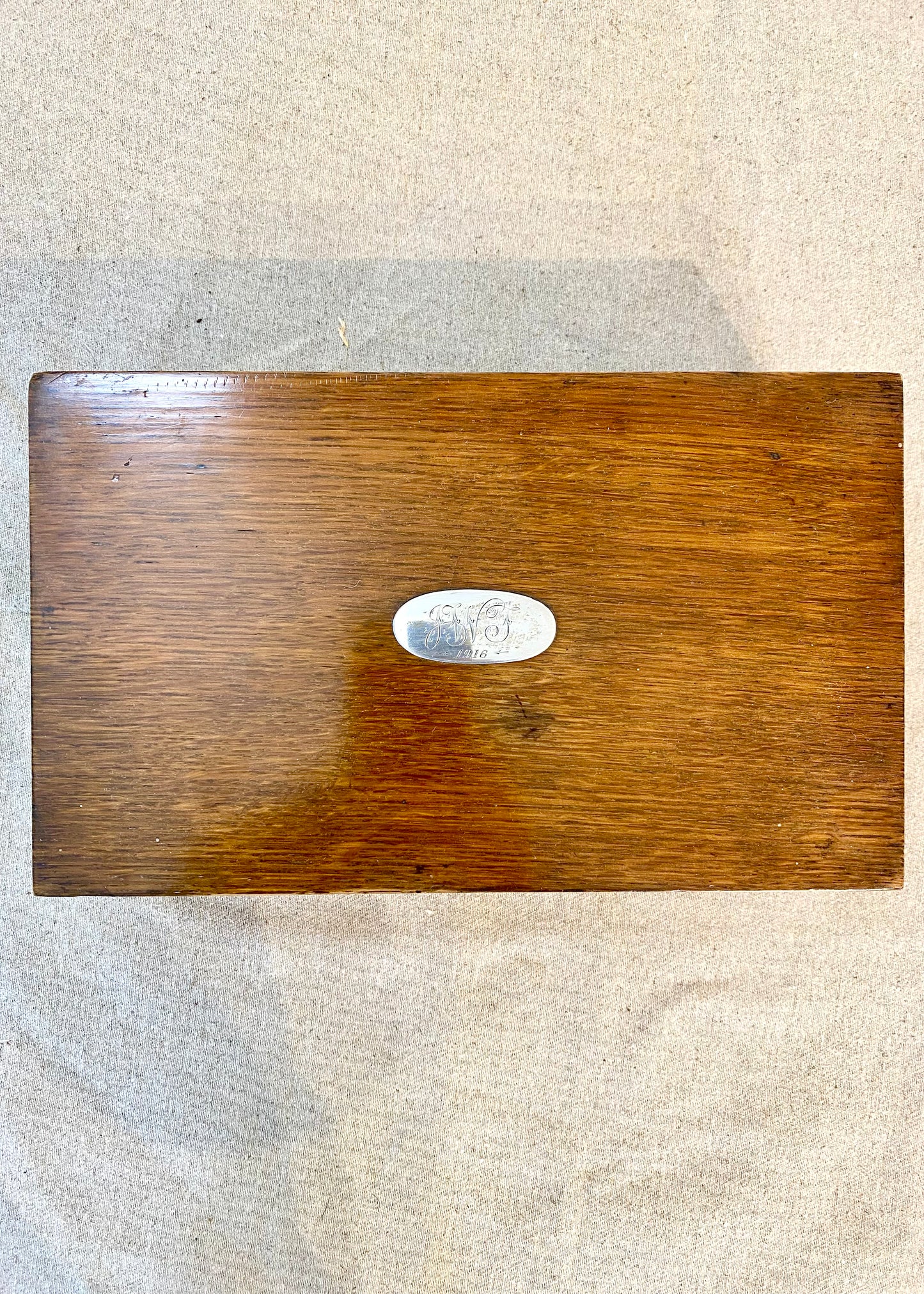 Small Oak Box - dated 1916