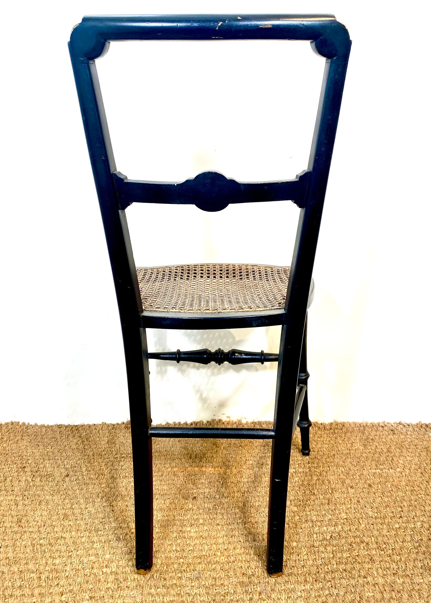 Ebonised Side Chair with Wedgewood Plaque