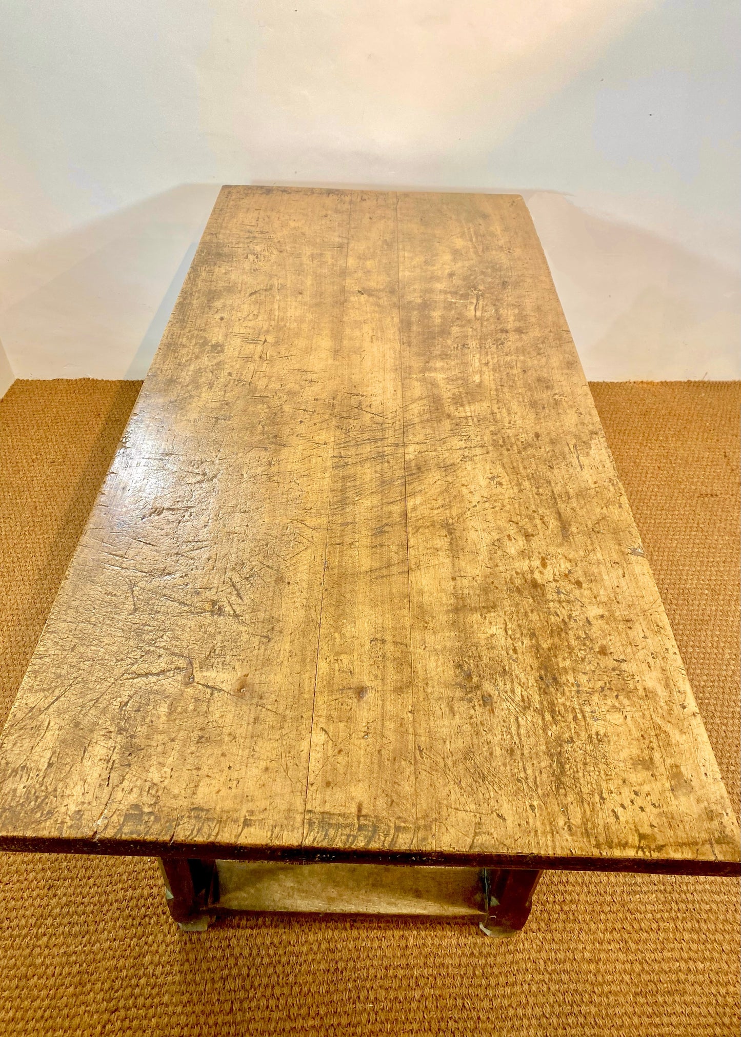 French Oak and Maple Kitchen Table