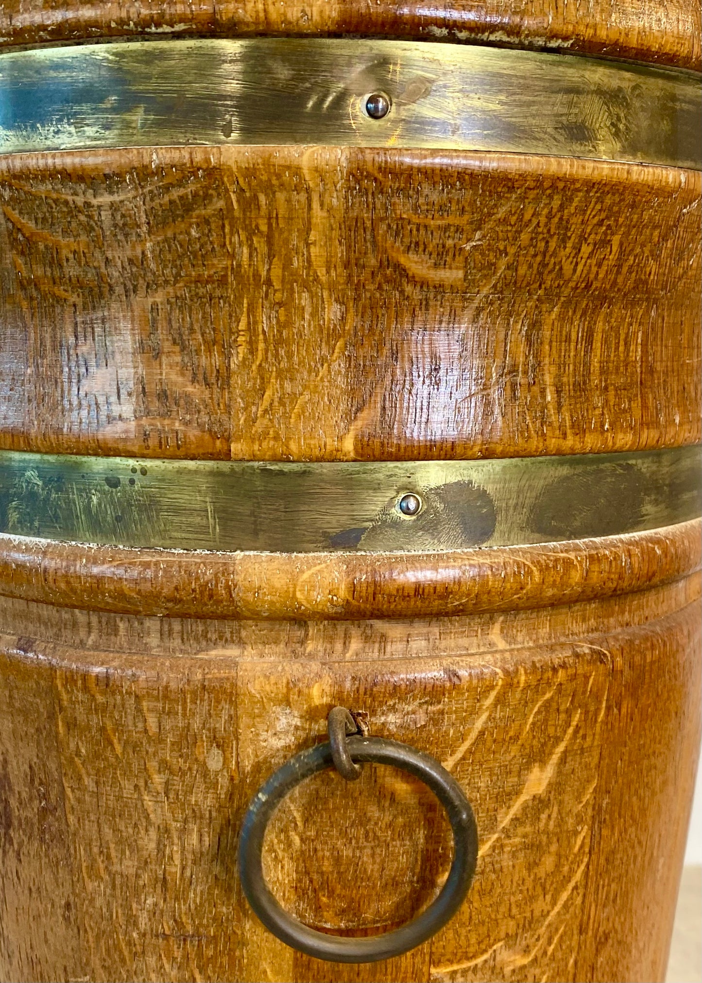 Oak and Brass Bucket