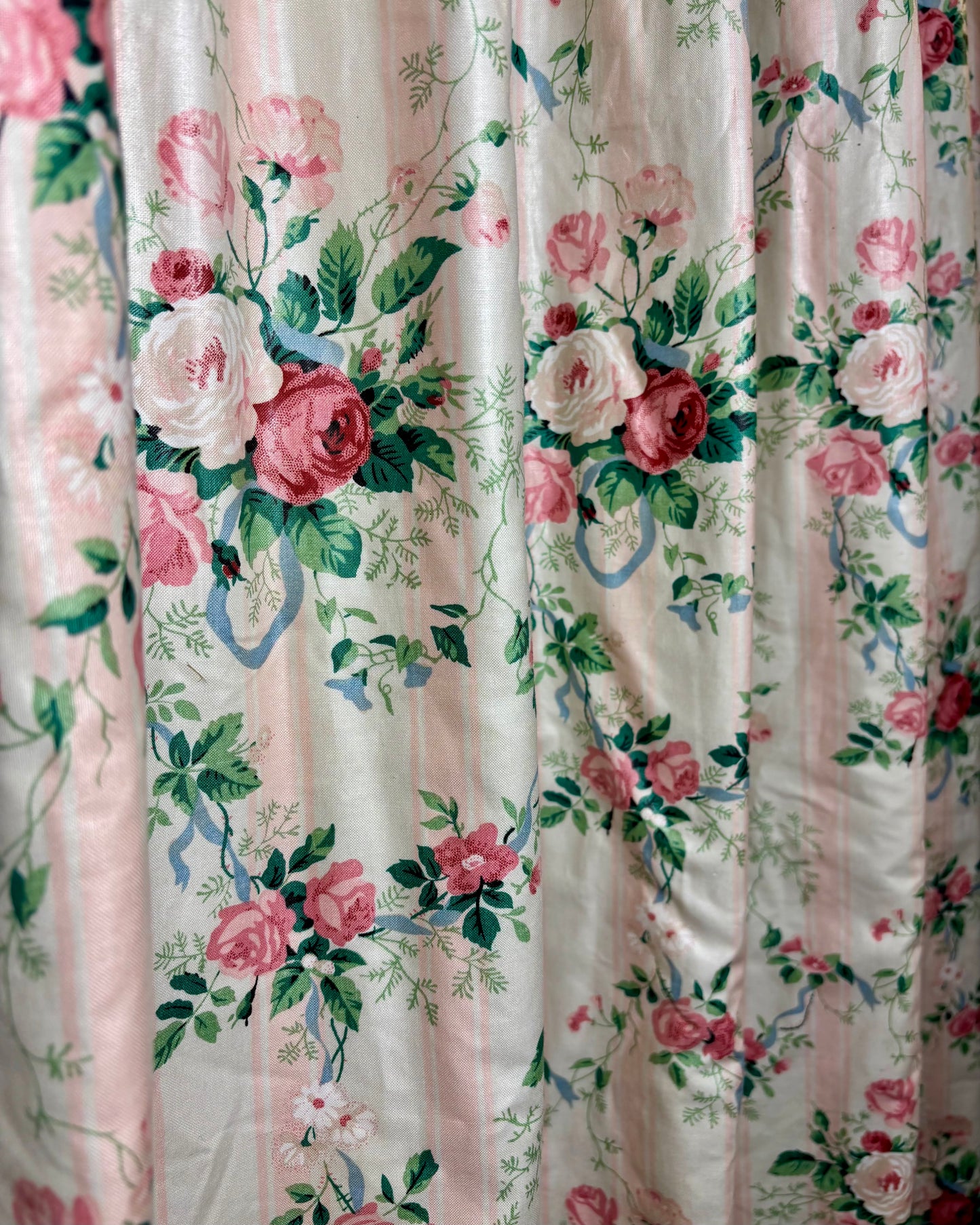 Rose and Ribbon - Vintage Chintz Curtains