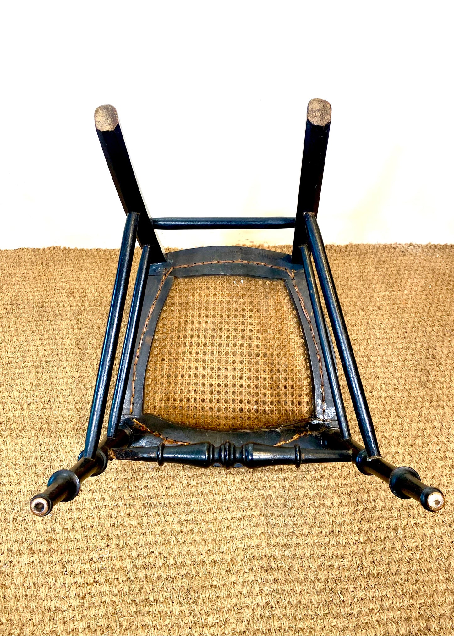 Ebonised Side Chair with Wedgewood Plaque
