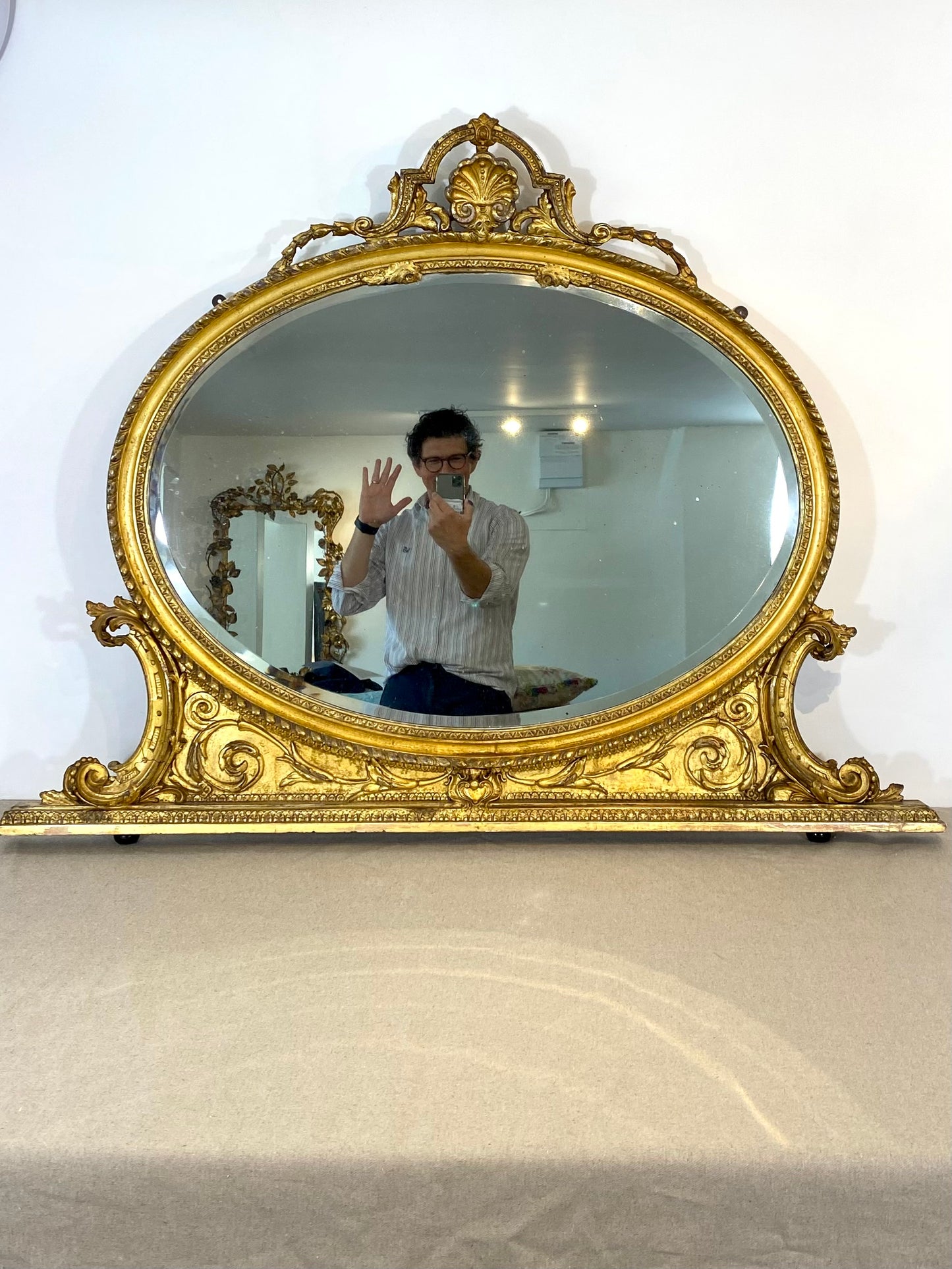 Victorian Gilded Overmantel Mirror