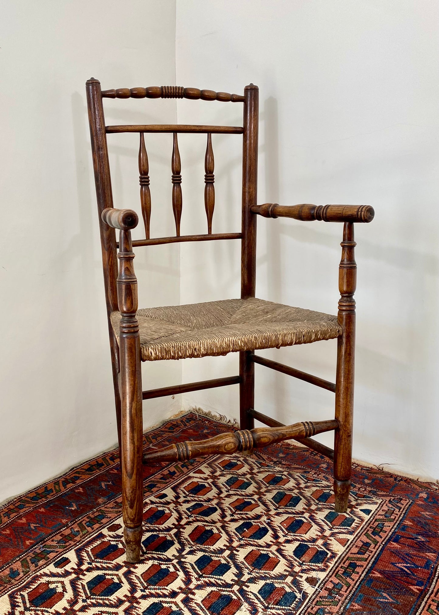 Ash and Rush Seated Chair