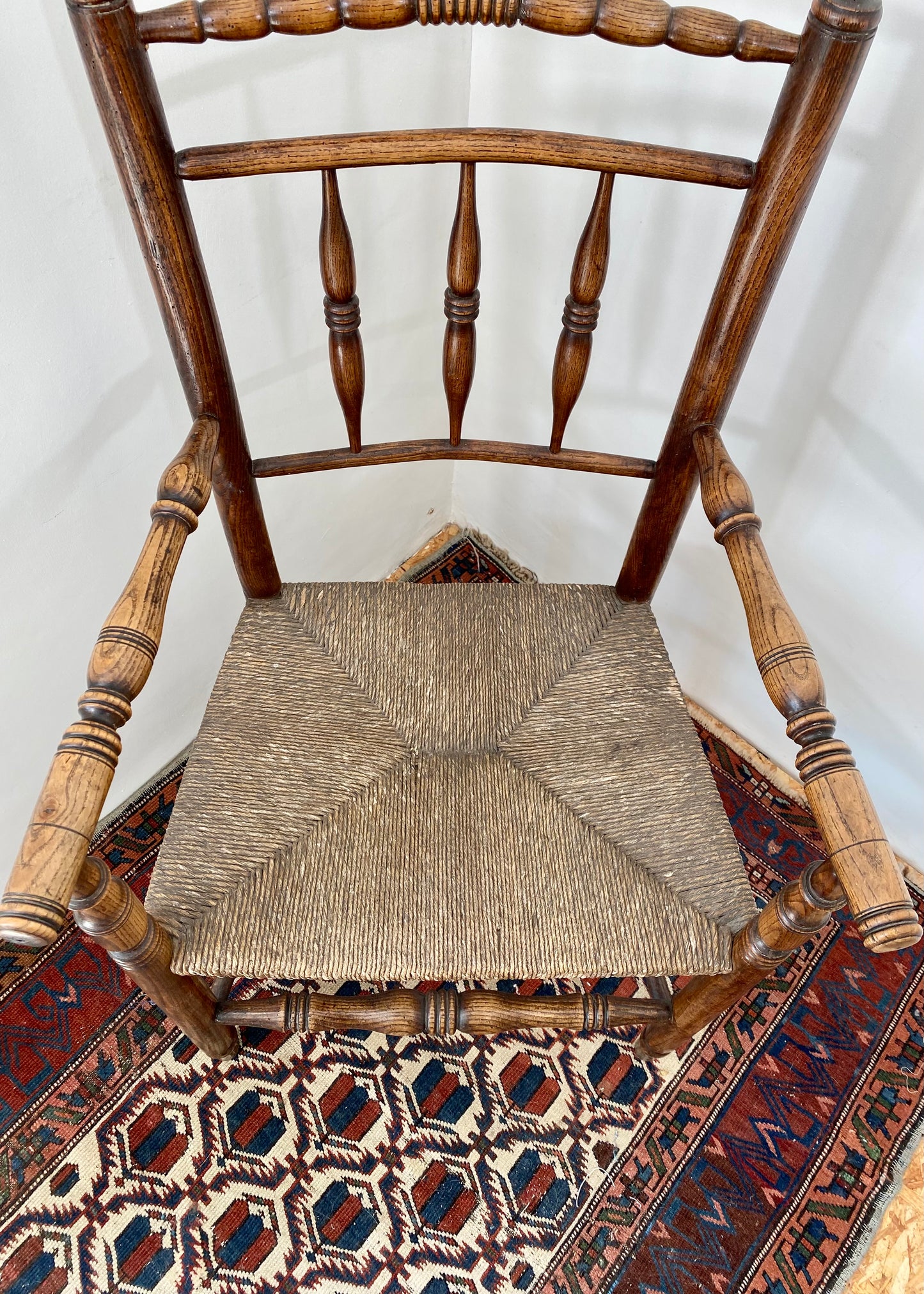 Ash and Rush Seated Chair