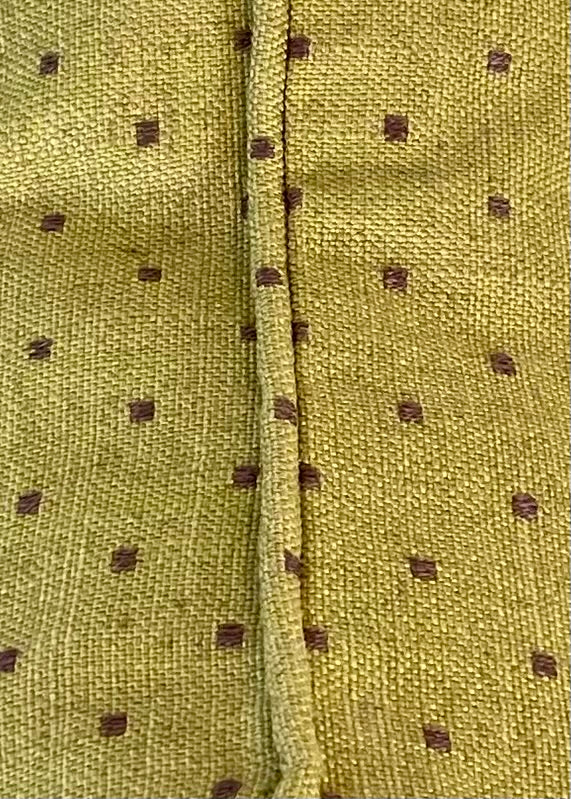 Green/Purple Woven Dobby Piped Cushion