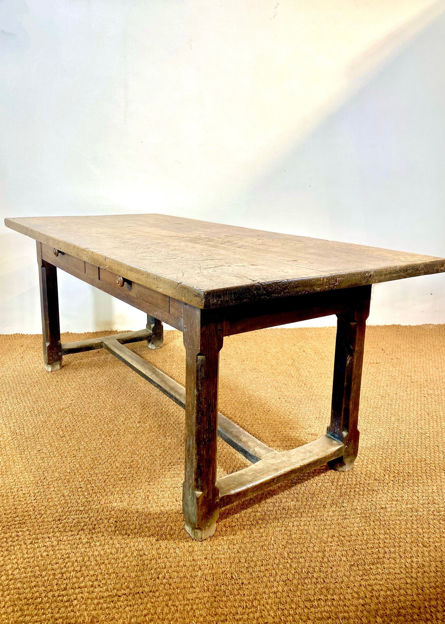 French Oak and Maple Kitchen Table