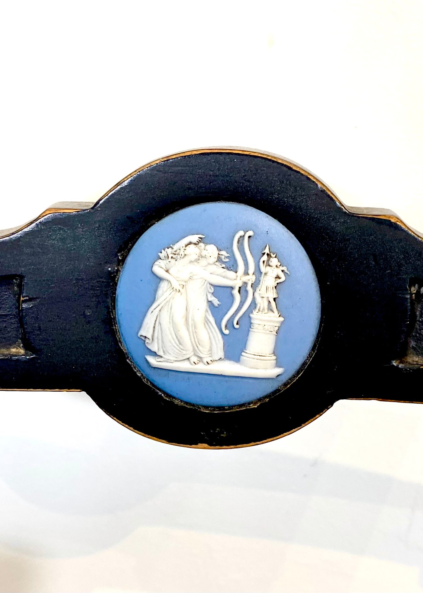 Ebonised Side Chair with Wedgewood Plaque