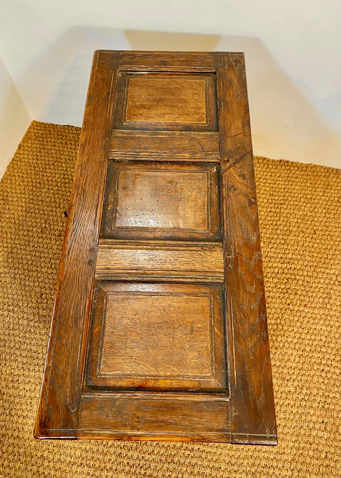Small Oak Coffer - with key and working lock