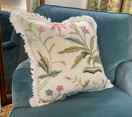 Large Crewelwork Cushion