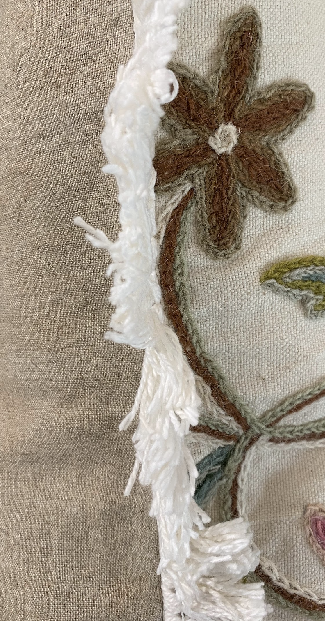 Large Crewelwork Cushion