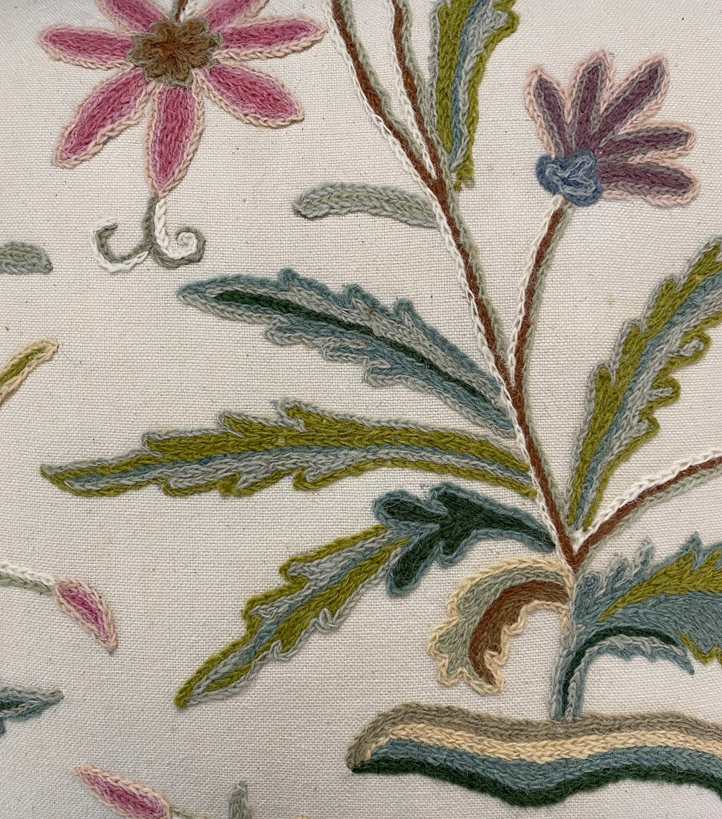 Large Crewelwork Cushion