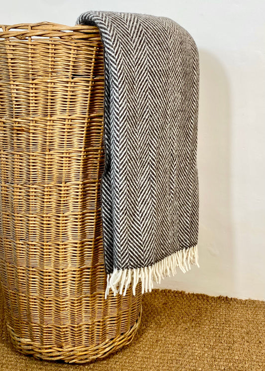 Wool Herringbone Blanket