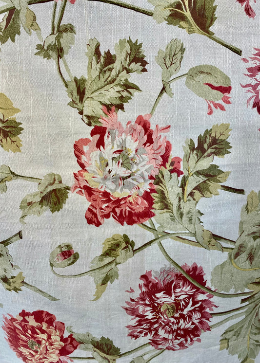 Floral Fabric Remnant with Fringing