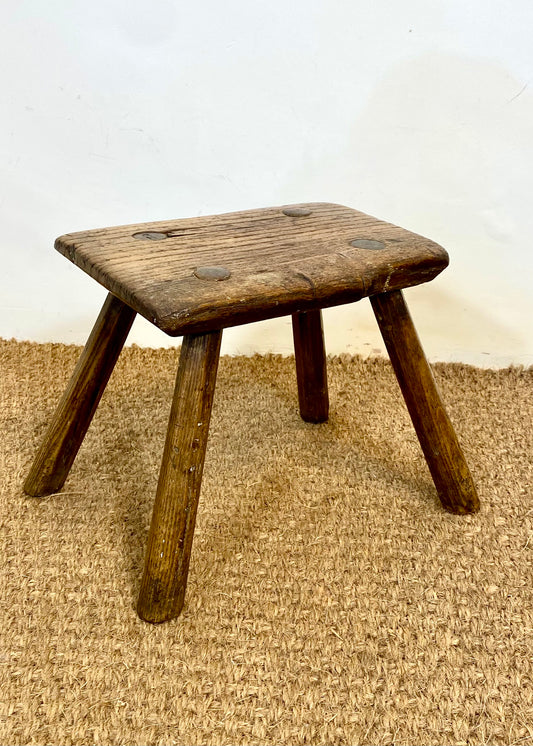 Small Elm and Ash Rustic Stool
