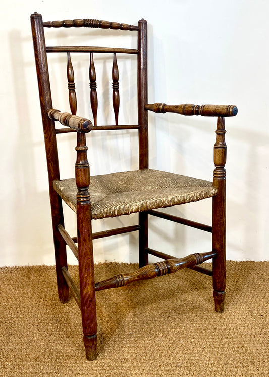 Ash and Rush Seated Chair