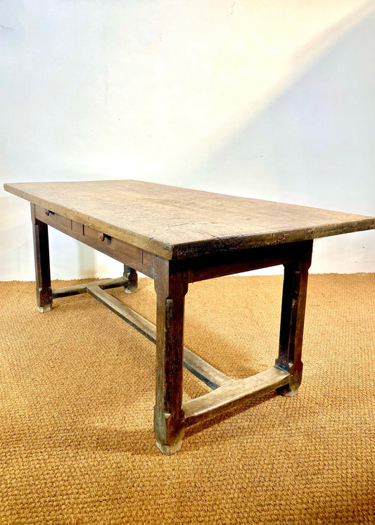 French Oak and Maple Kitchen Table