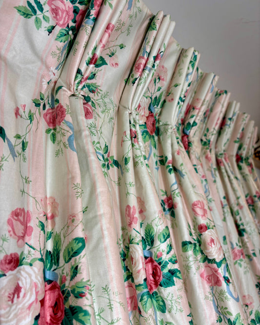 Rose and Ribbon - Vintage Chintz Curtains